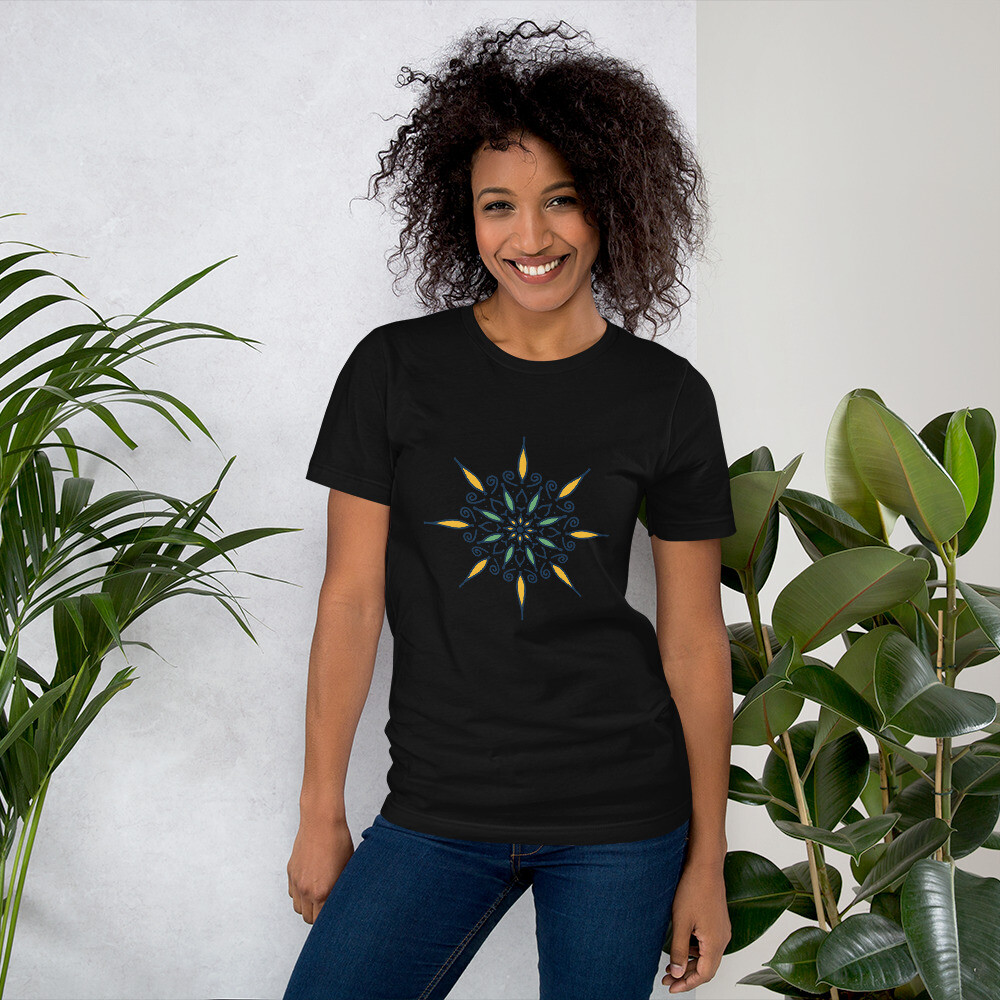 Exotic Mandala Designs Yellow Red Green Blue T-Shirt