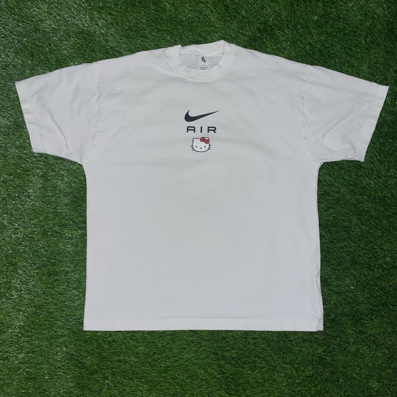 Nike Air Hello Kitty White Tshirt Size Large DR6074-100 Sanrio Co White Swoosh gallery