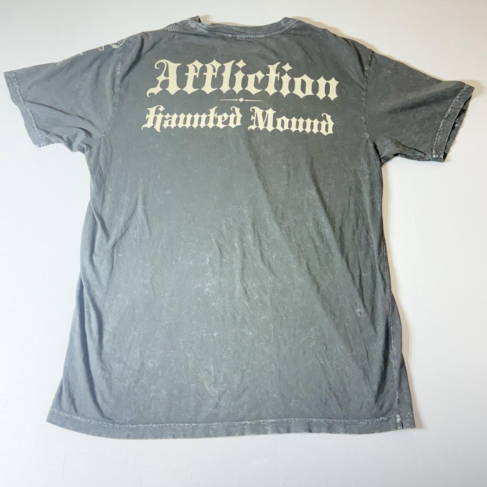 Affliction × Haunted Mound Bloody AngelT-Shirt Black Wash Size XL Sematary gallery