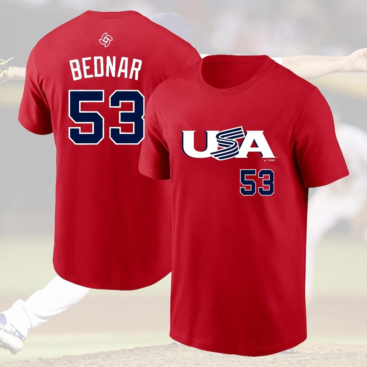 SALE - David #53 Bednar USA Baseball Team 2026 Name And Number Gift For Fan gallery