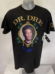 Dr Dre The Chronic NWT Large L Black T-Shirt Tee Death Row Records Short Sleeve
