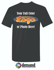 1 Dozen Full Color Custom Printed T-Shirts Front Print FREE SHIPPING