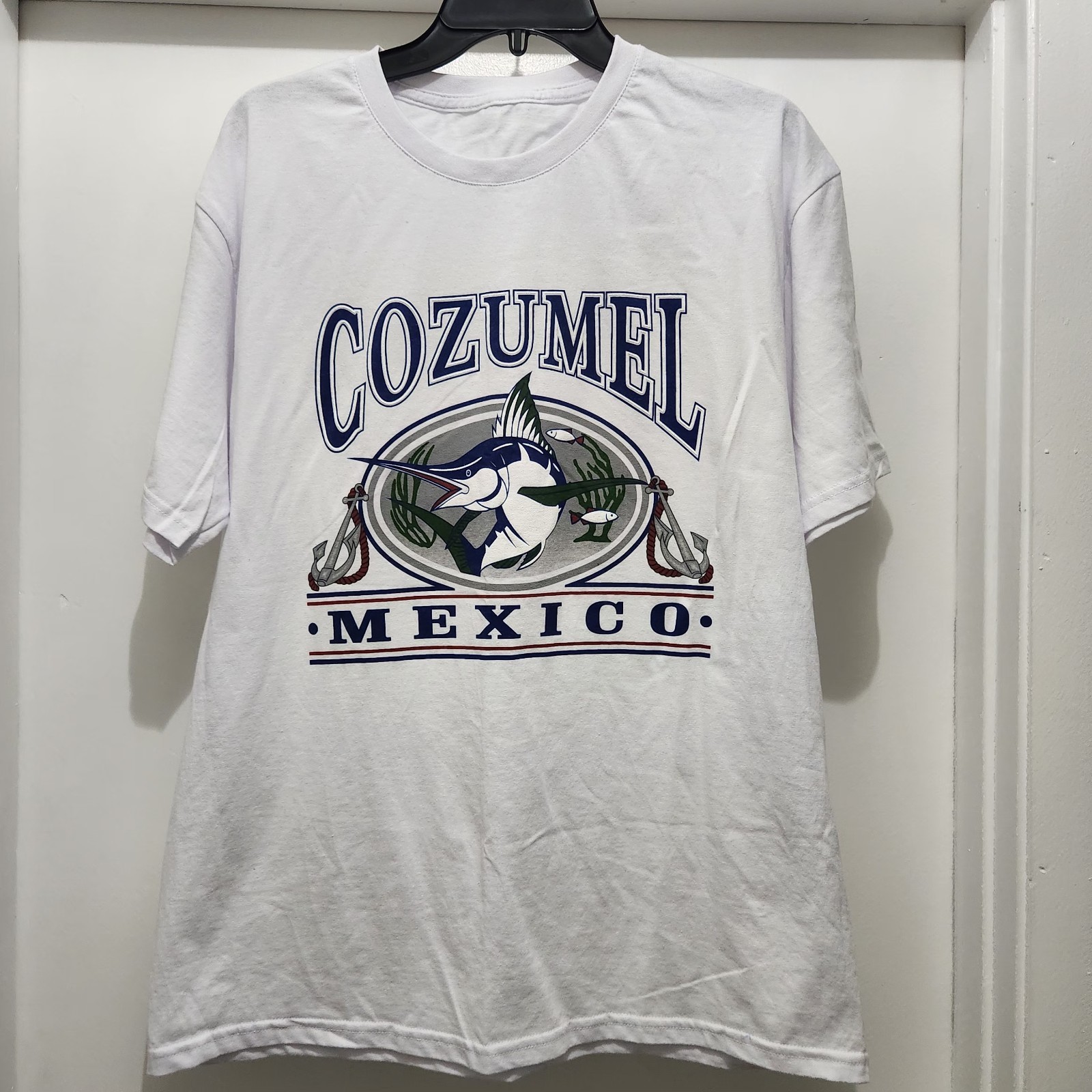Unisex Cozumel Mexico XLarge Marlin White Tshirt