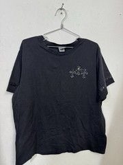 Chrome Hearts Multi Cross Patch Leather T-Shirt XXL Faded Black USA Rare