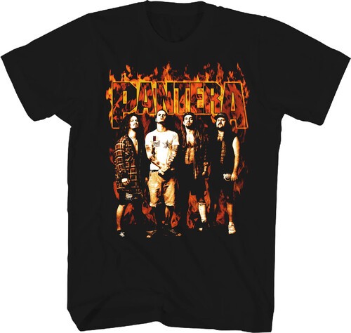 Pantera - Pantera - Flames Band Photo T-Shirt - XL Black 31512050A4 [New ] Black gallery