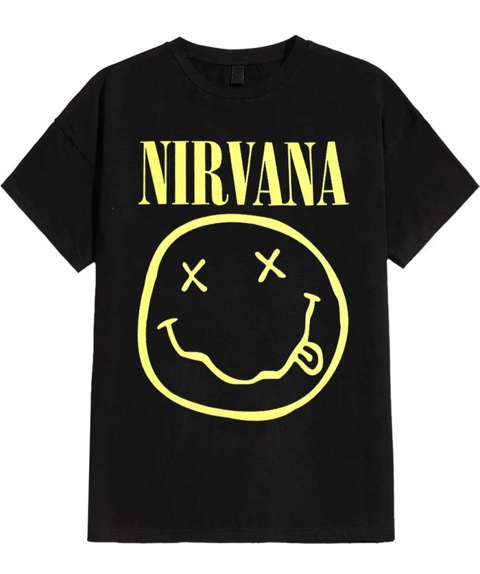Nirvana – Yellow Happy Face T-Shirt Size S-4XL