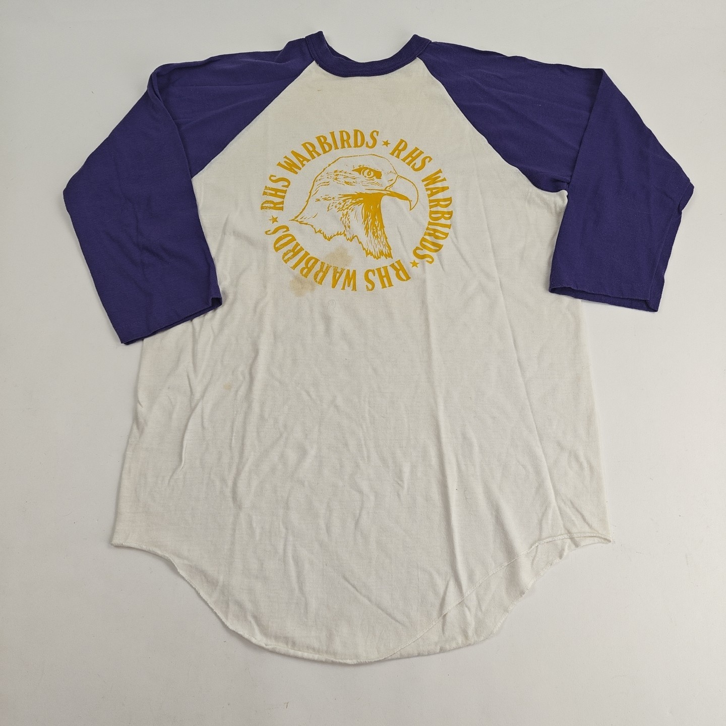 Vintage 80s Richardson High School Adult M 3/4 Sleeve Jersey Style Tshirt Texas