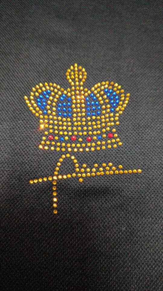 New Men Luxury Diamond Crown Rhinestones Fashion Polo T-Shirt High Quality gallery