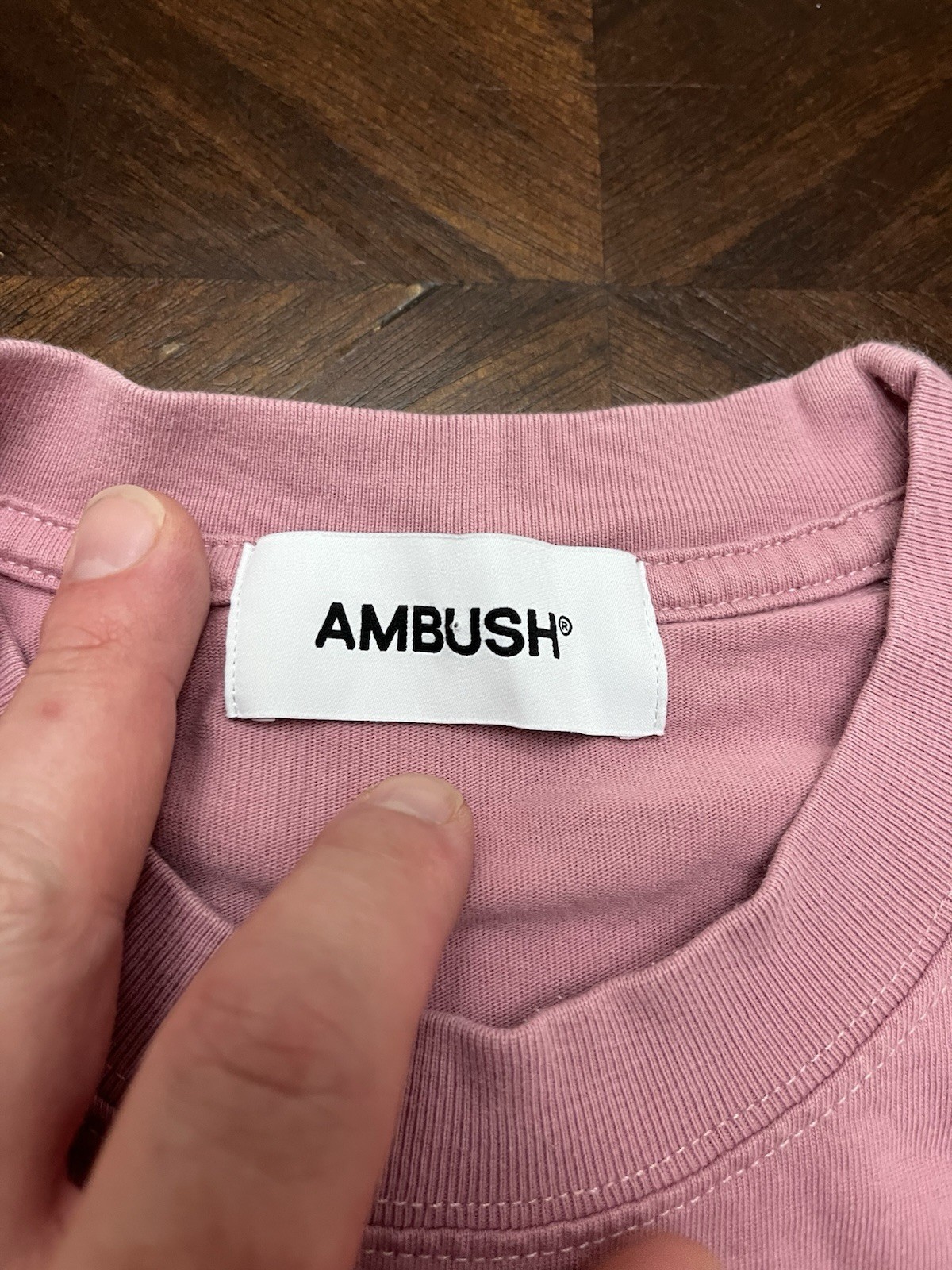 Ambush Tokyo Limited Edition T-shirt Size M Logo Tee Unisex Pink gallery