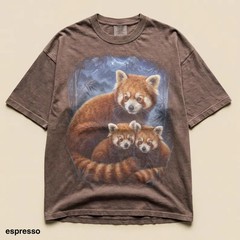 Vintage Red Panda Family Comfort Tee Soft Shirt Gift Animal