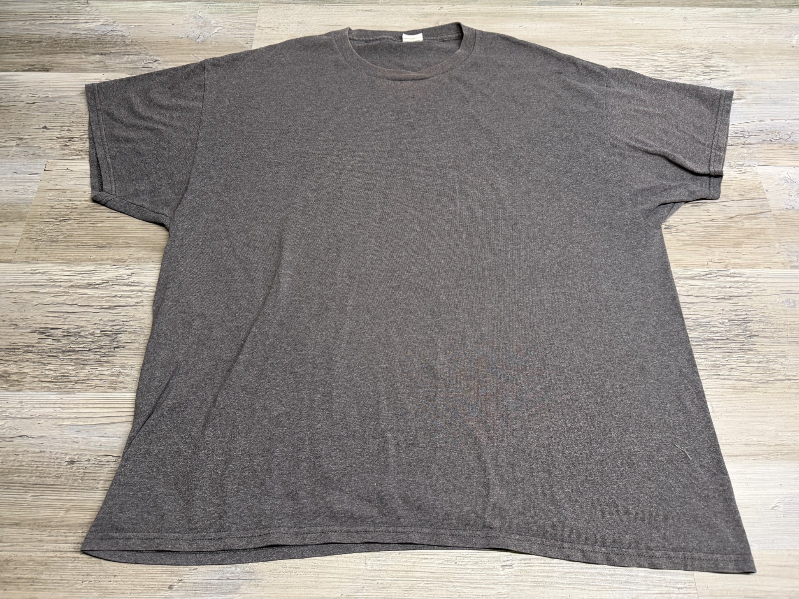 Hanes Ecosmart Blank T-Shirt Men’s XL Dark Heather Gray Short Sleeve 50/50