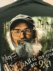 Duck Dynasty Large Uncle Si My Stories Are 95% True Shirt Green Short Sleeve