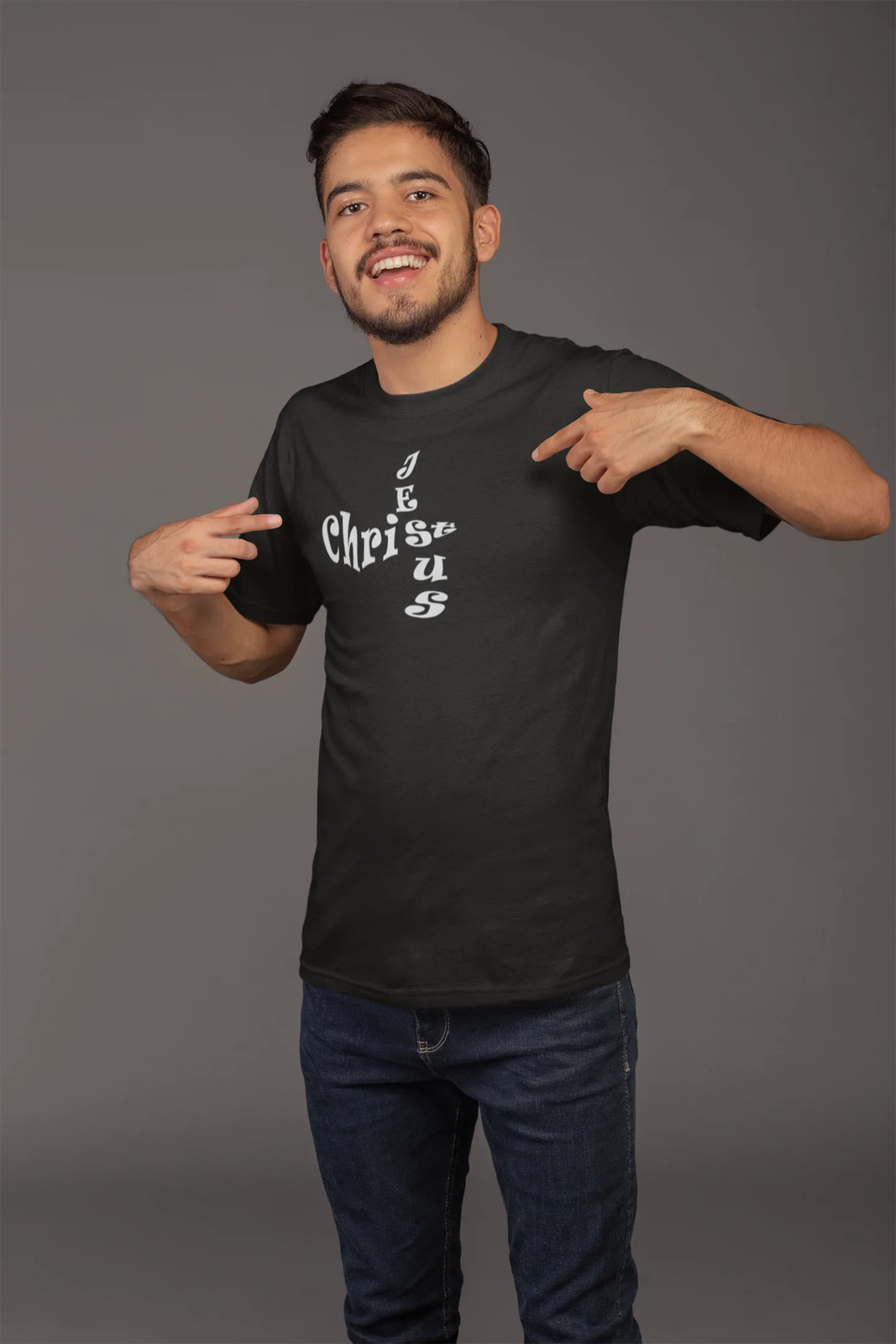 Next Level 3600 Soft Cotton Tee "Jesus Christ" White Font sp gallery