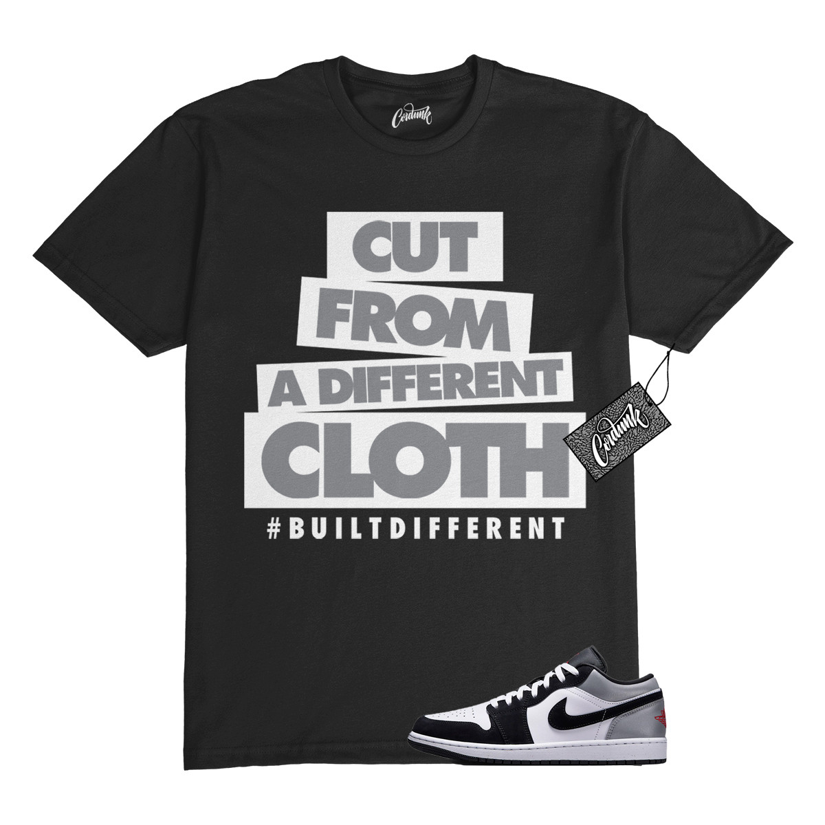 1 Black Matte Silver White Fire Red T Shirt Match CLOTH