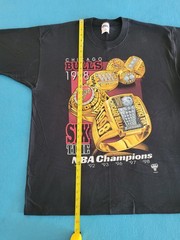 Pro Player Vintage 1998 Six Time NBA Champs Chicago Bulls Rings Mens XL TShirt