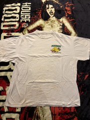 Big Johnson Pup Tents Double-Sided Graphic White Men’s T-Shirt XL Cotton