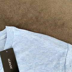 Alfani Men’s Size Medium Solid T-Shirt Ocean Heather Light Blue 100% Cotton NWD