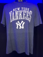 New York Yankees MLB Genuine Merchandise T Shirt Large Dark Gray Short Sleeve