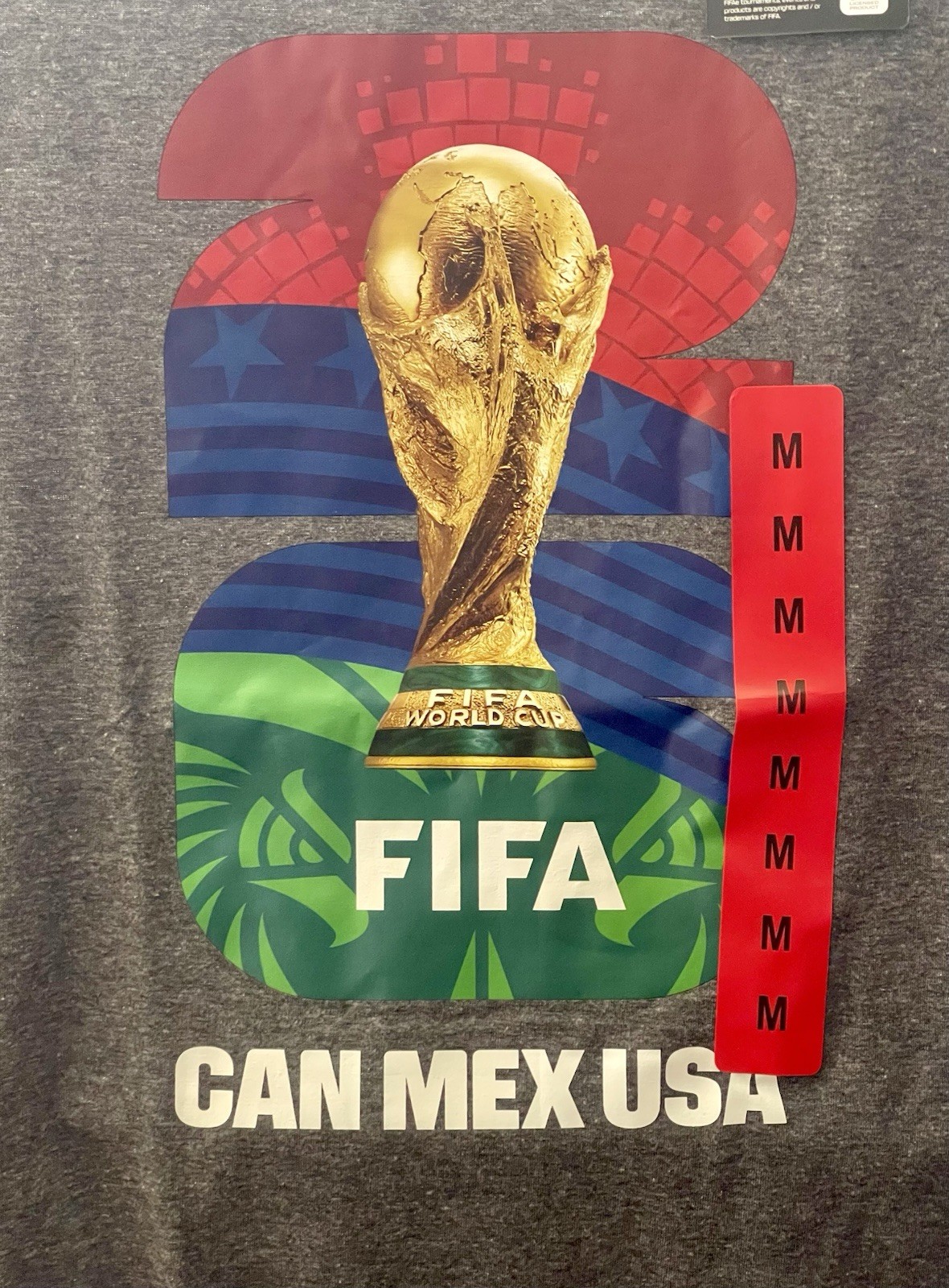 FIFA World Cup Official Licensed 2026 Dark Gray Soccer Fan T Shirt NWT gallery