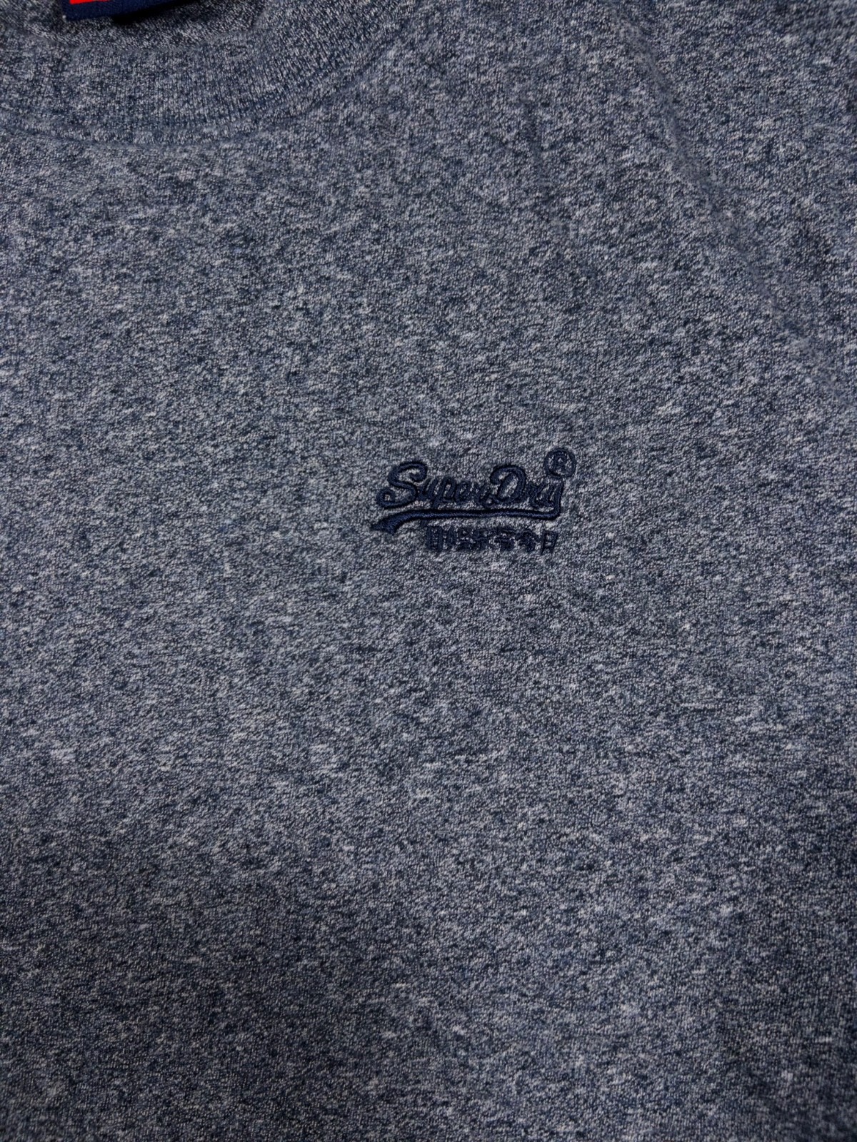 Superdry T-Shirt Blue Embroidered Logo Short Sleeve Mens XL gallery