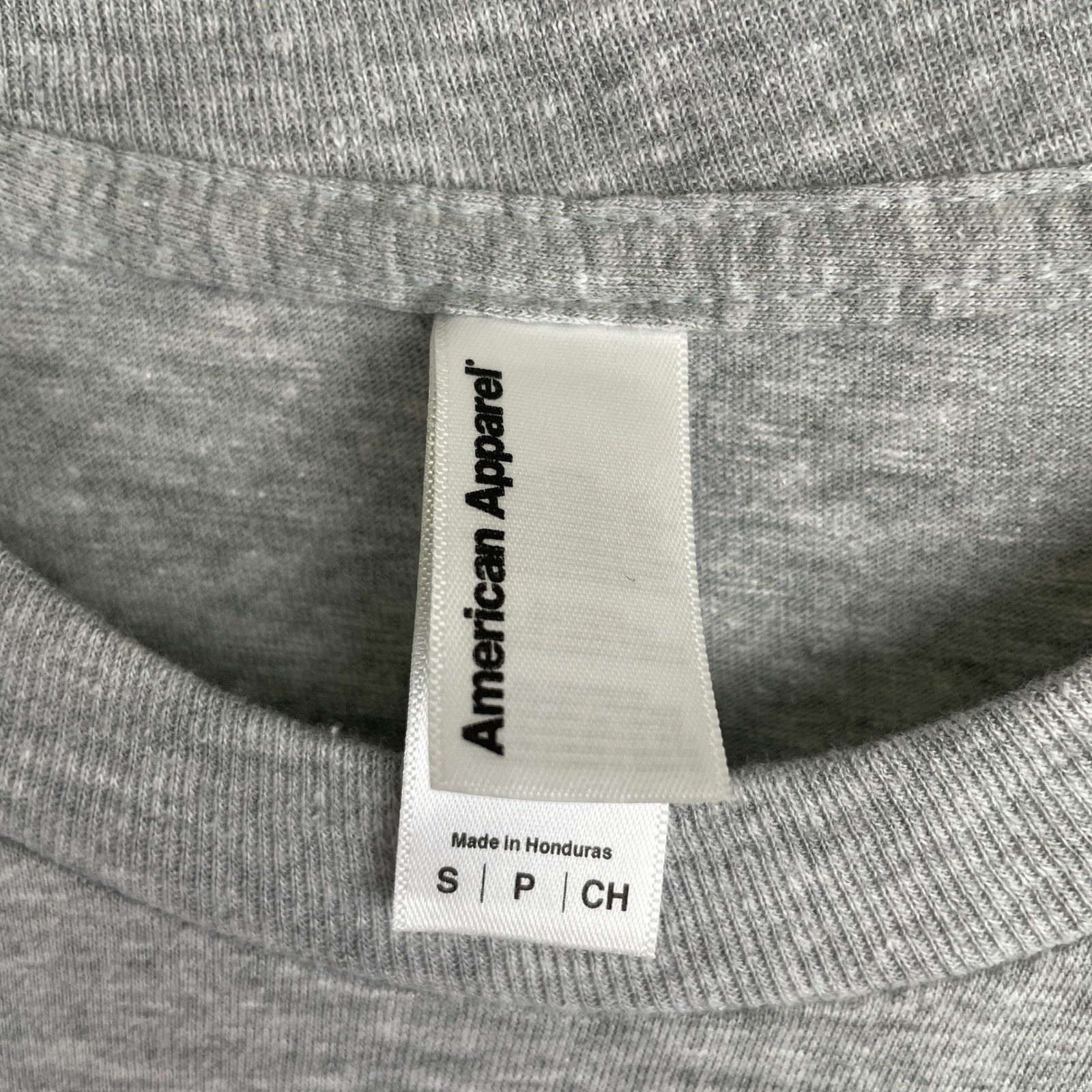 American Apparel Mens S Heather Grey Crew Neck Short Sleeve T-Shirt Cotton Norm gallery