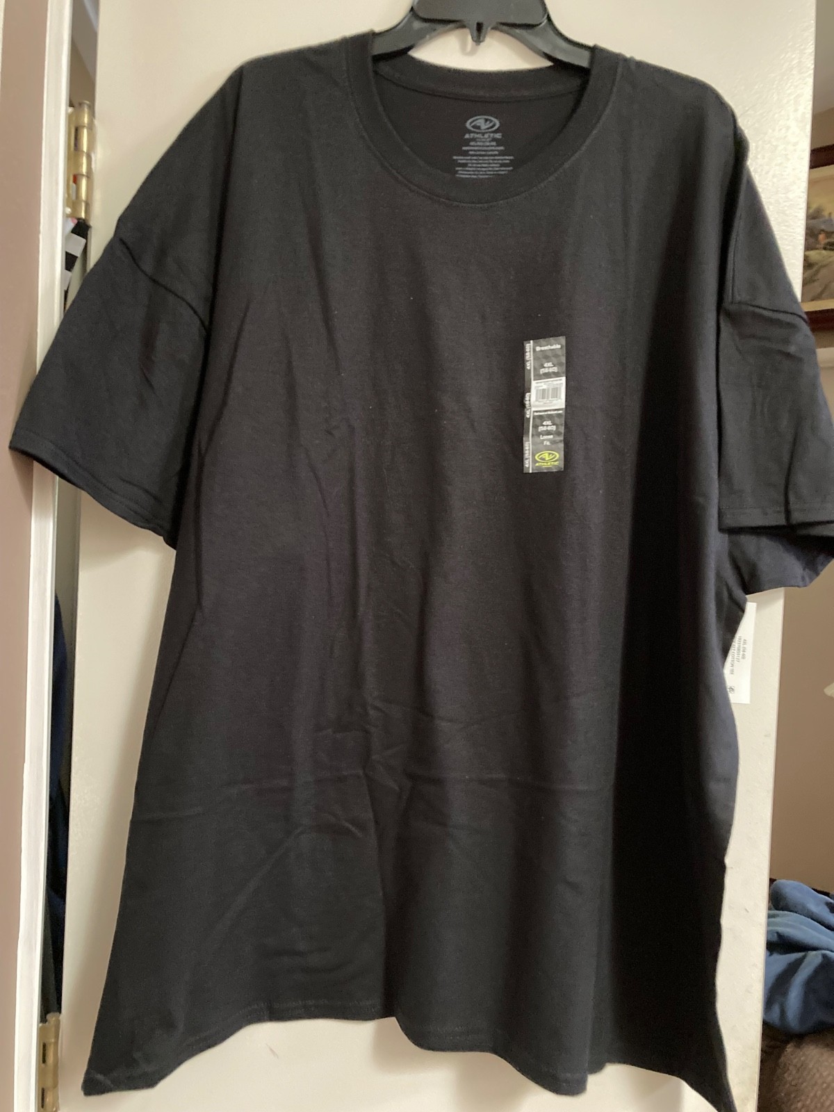 Athletic Works Men’s size 4XL Solid Black Lightweight Breathable T Shirt NWT gallery