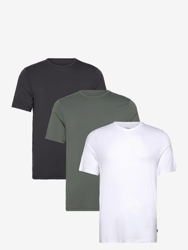 Mens T-Shirts BOSS Multicoloured 3 Pack Viscose Short Sleeve – Size XXL