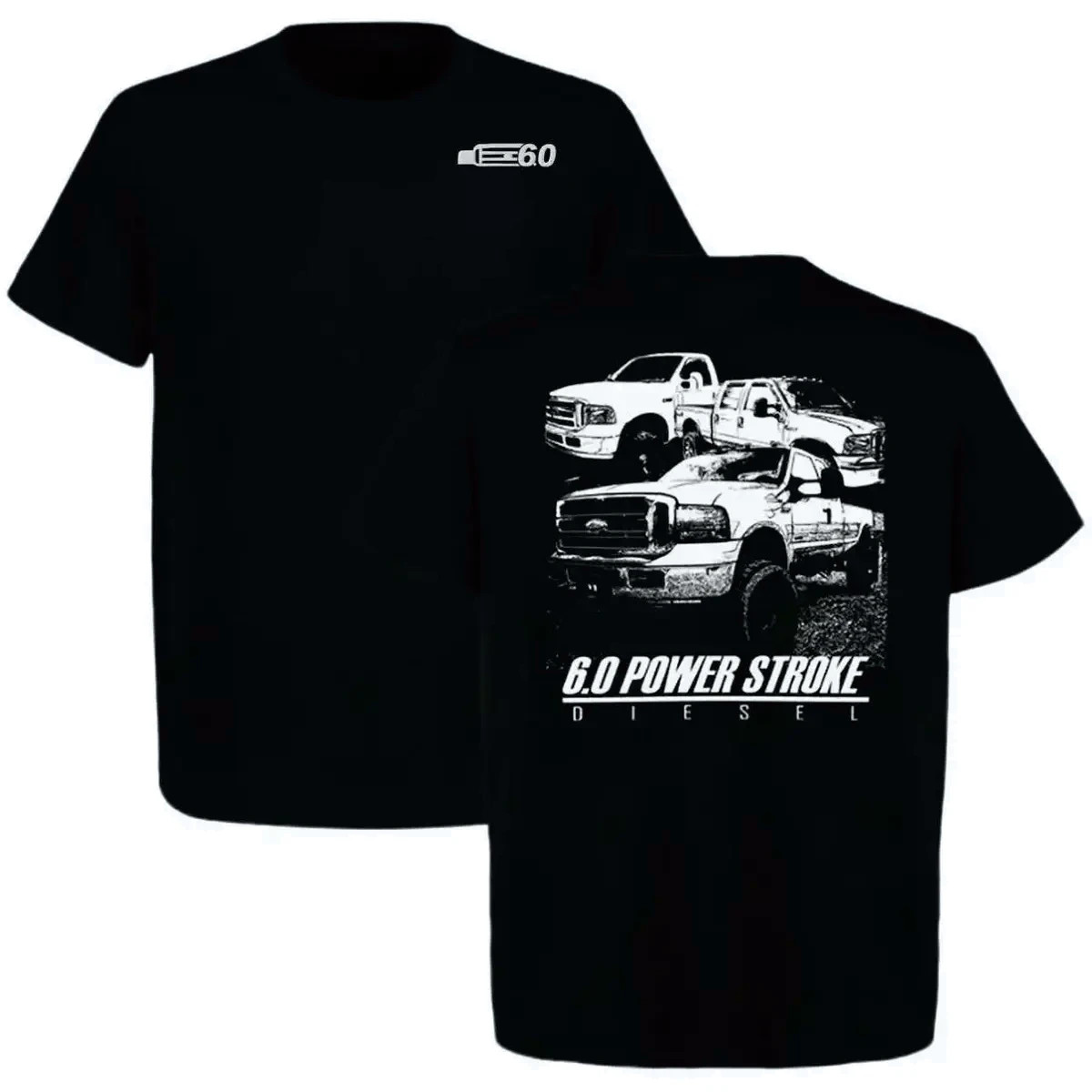 Ford Trucks 6,0 Powers Triple Cars T-Shirt, Car Truck Lover Tee, Top Menswear gallery