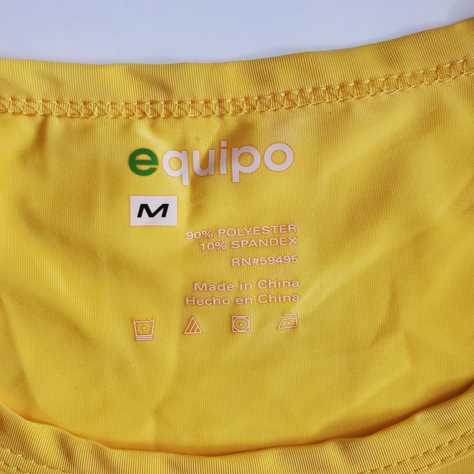 Equipo Yellow Tank Top M Polyester Spandex Sleeveless Graphic Skull Print gallery
