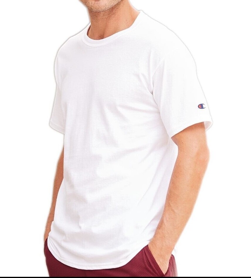 CHAMPION Mens T425 White 6 oz. Short Sleeve T-Shirts | BULK Ordering Available! gallery