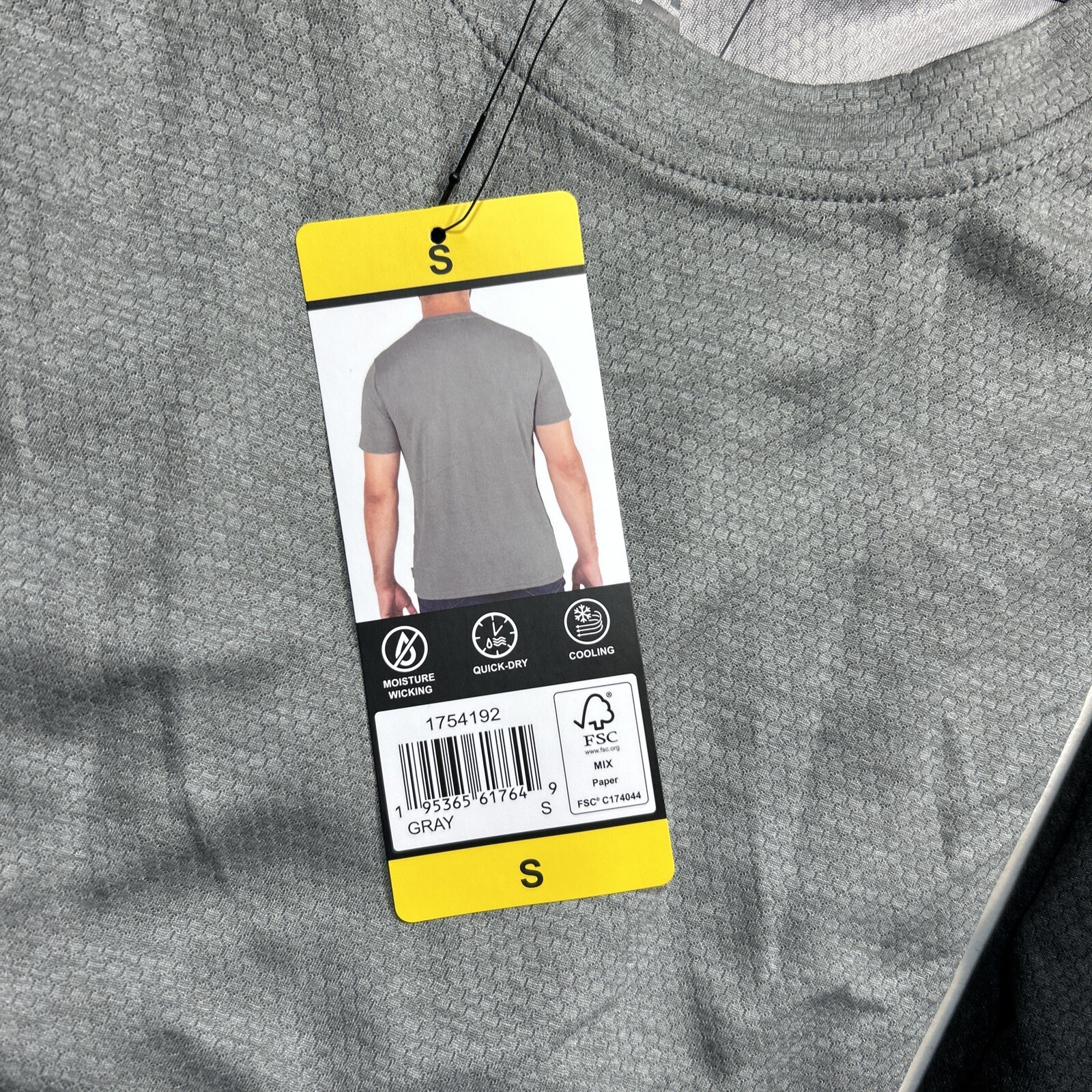 LOT OF 2 Gerry Men's Light Weight Cool Knit Tees Gray | NWT Size S gallery