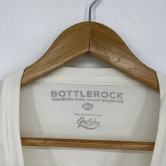 BottleRock Napa Valley Long Sleeve Graphic T-Shirt Mens 3XL Cream Golden Goods