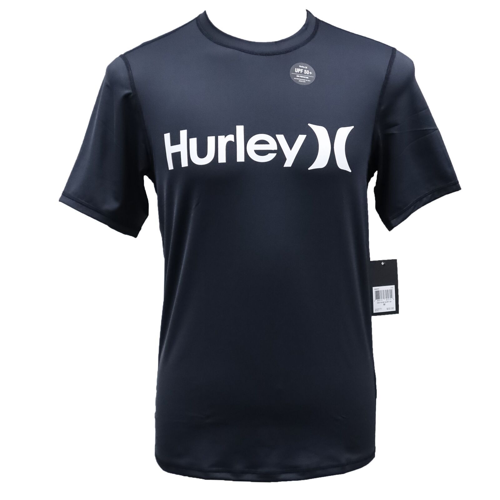 Hurley Men’s Standard One & Only Black Short Sleeve Surf Shirt Size Medium