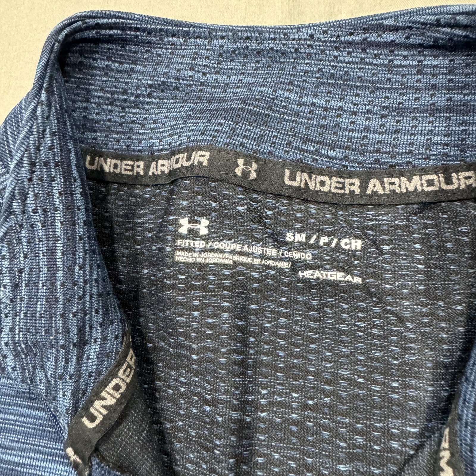 Under Armour Shirt Mens Small Blue Long Sleeve 1/4 Zip Fitted Heat Gear Active gallery