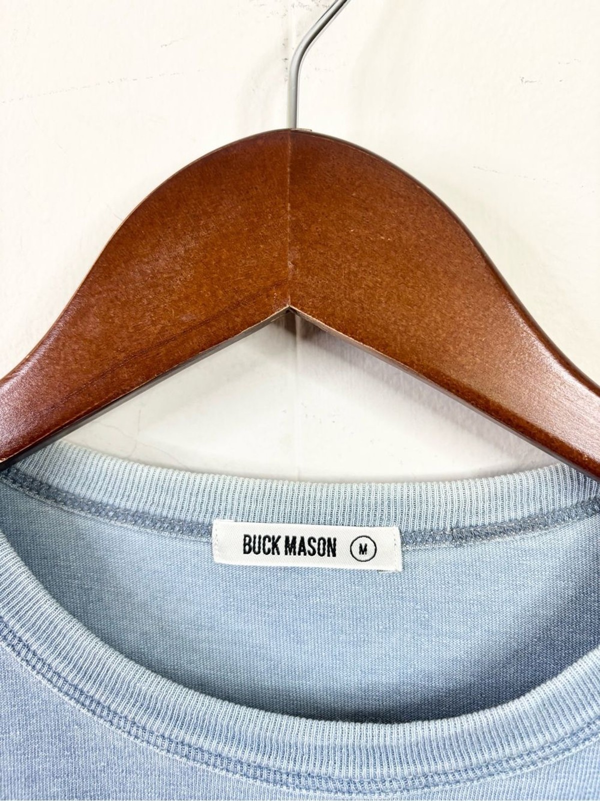 Buck Mason Indigo-Dipped Yuma 90s Boxy Pocket Tee size M new flaw gallery