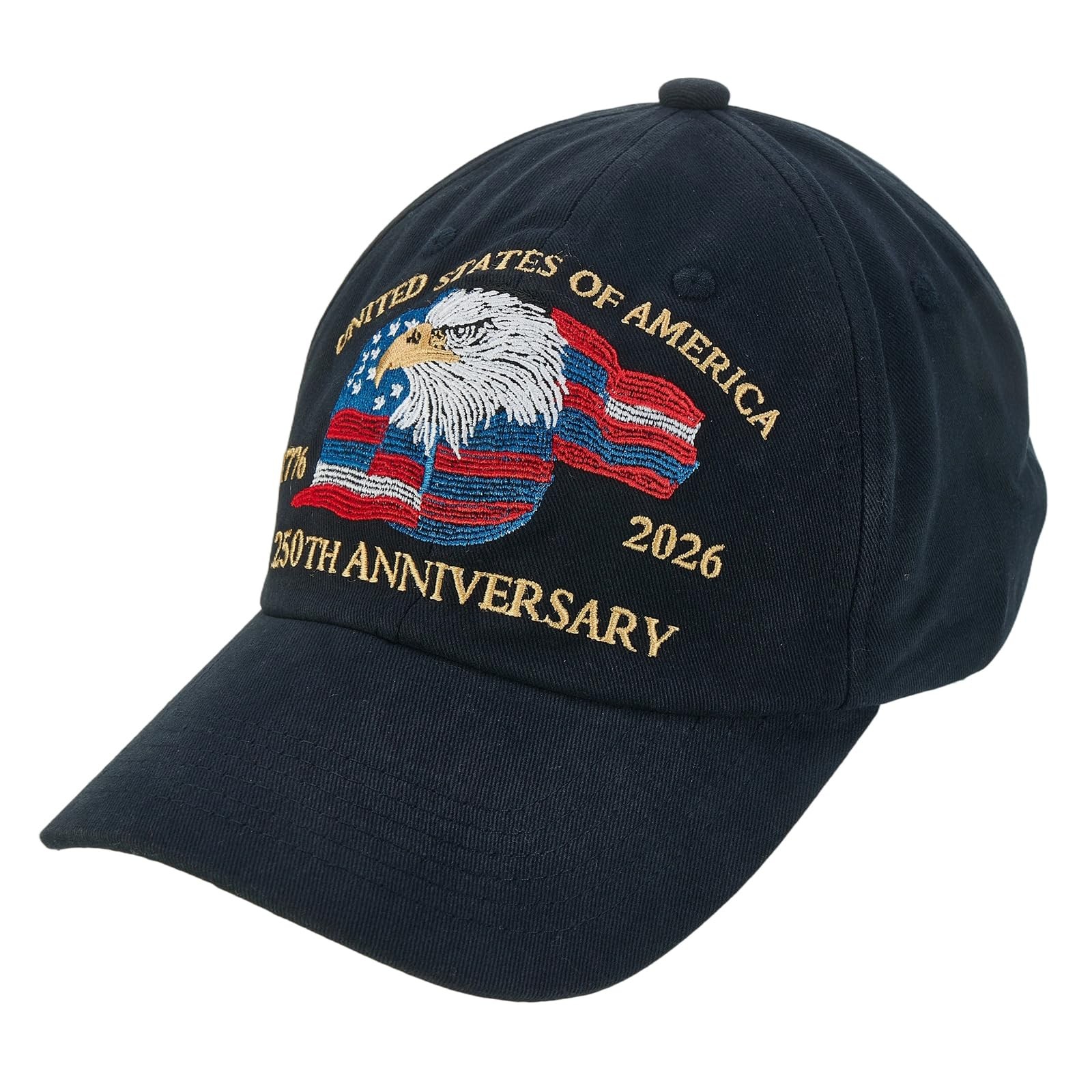 250th Anniversary USA Hat, Eagle & Flag Embroidered United States 250 Year Am…
