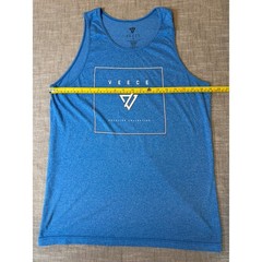 Veece Mens Graphic Tank Top Bundle Set of 3 Blue White Small Floral Surf Beach