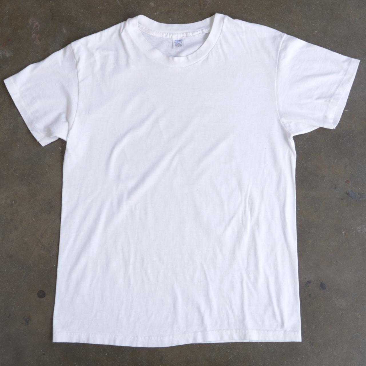Vtg 80s Hanes Comfort Blend 2-Pack Blank T Shirt Made USA XL Fits Modern L