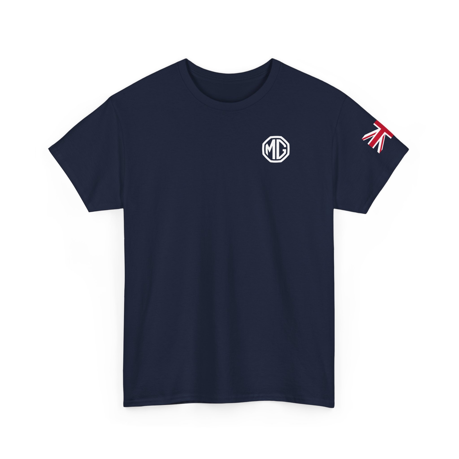 British Car Lover Tee, MG MGB GT Tshirt Heavy Cotton, Union Jack, 2 Colors