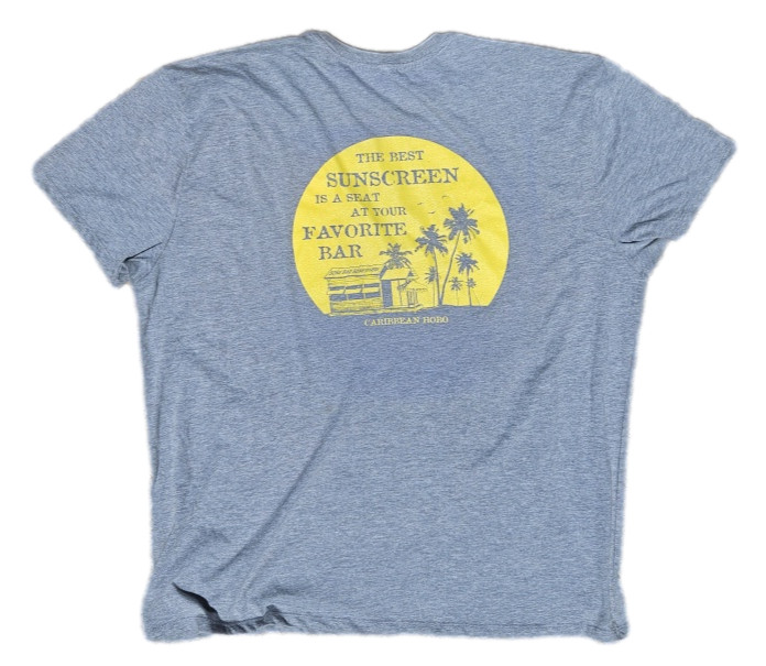 Caribbean Hobo T-shirt Sunscreen Bar Key West Cabo Island rum Tequila beach pub gallery