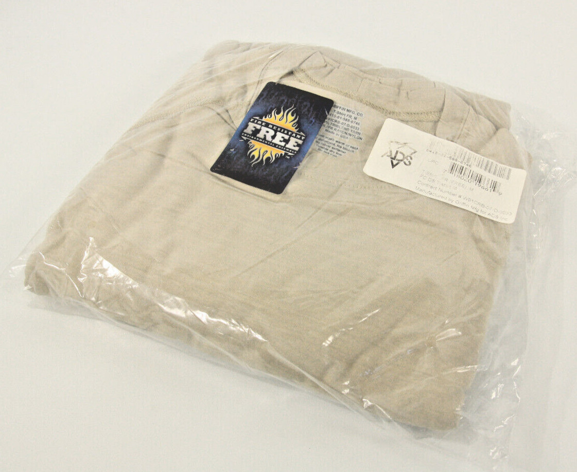 LOT of 4 Griffin Mfg FREE Wool Rayon Nylon Blend T-Shirts in Beige Medium gallery