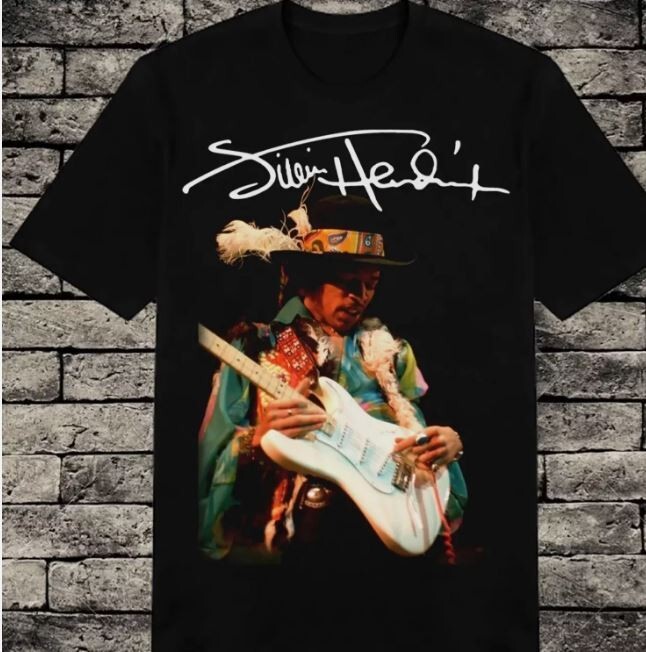 Jimi Hendrix Singer Cotton Gift For Fan Black All Size Unisex Tee Shirt