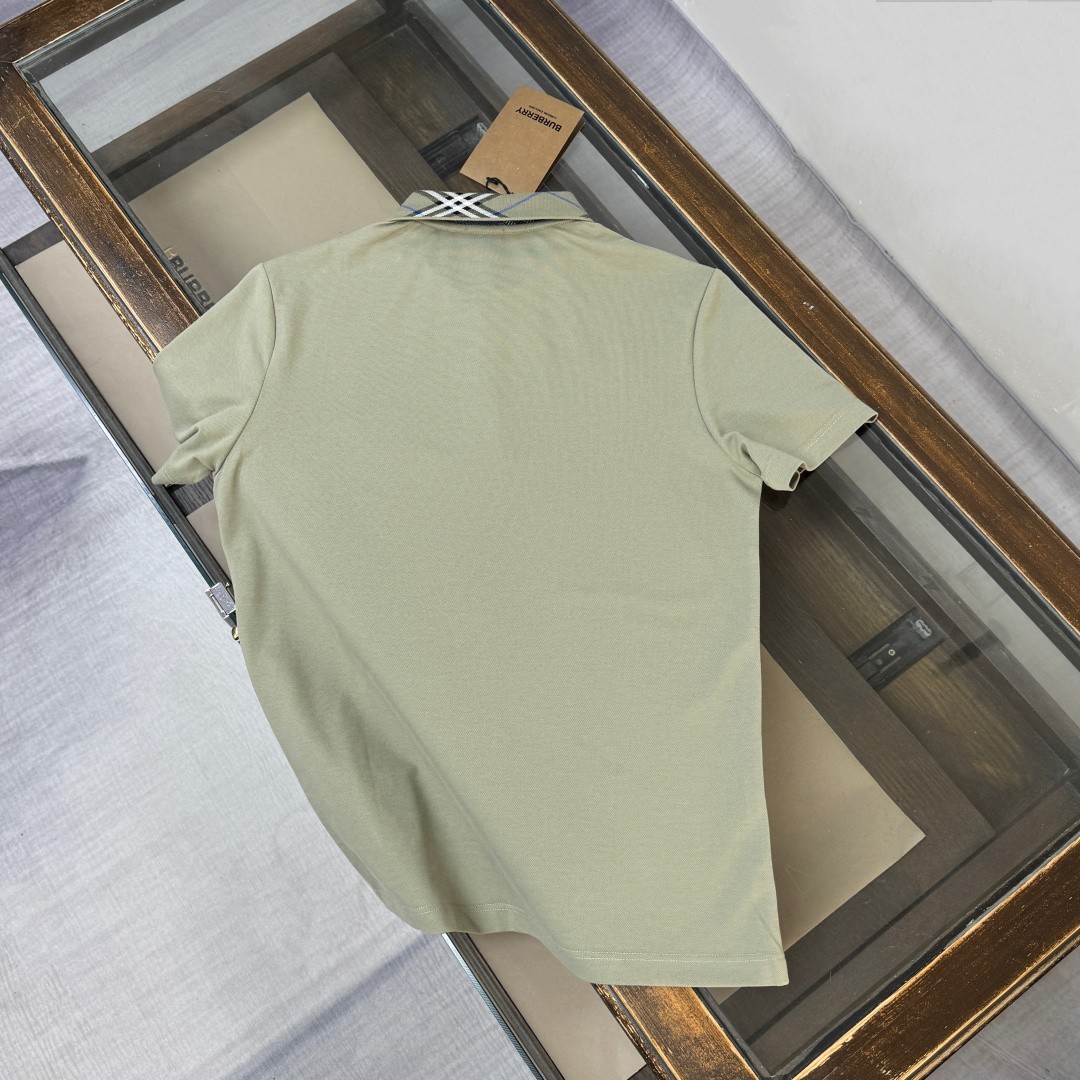 BUR*BERRY Men's Light Green Short-Sleeve Collared Polo Shirt XL gallery
