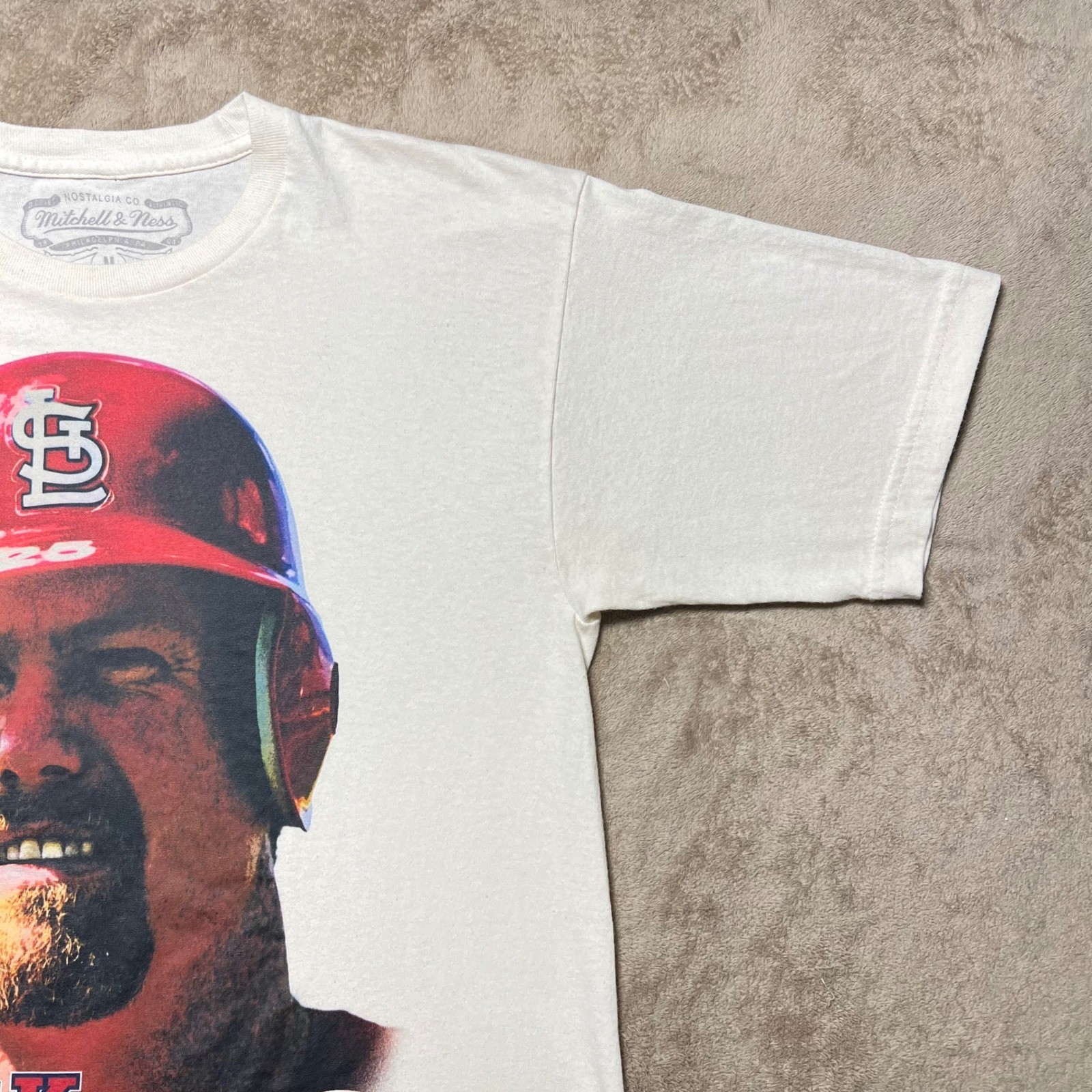 Mitchell & Ness Mark McGwire St Louis Cardinals Shirt Mens Medium Cream MLB Tee gallery