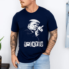 Trump Middle Finger 2026 Meme Funny Trump Flipping The Birds Unisex T-Shirt