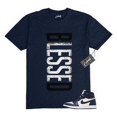 1 Midnight Navy Black White Sail Retro High OG T Shirt to Match VERTBLS Jordan