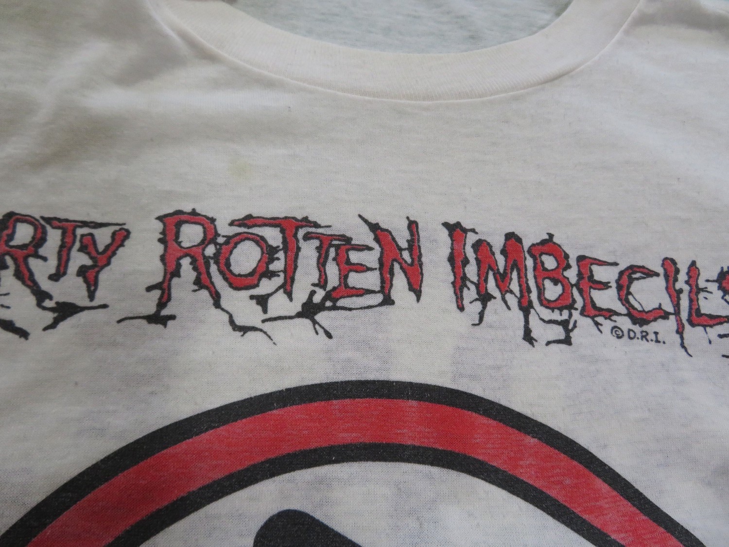 Dirty Rotten Imbeciles Vintage T Shirt 1980's Tour DRI Crossover Thrash Skank gallery