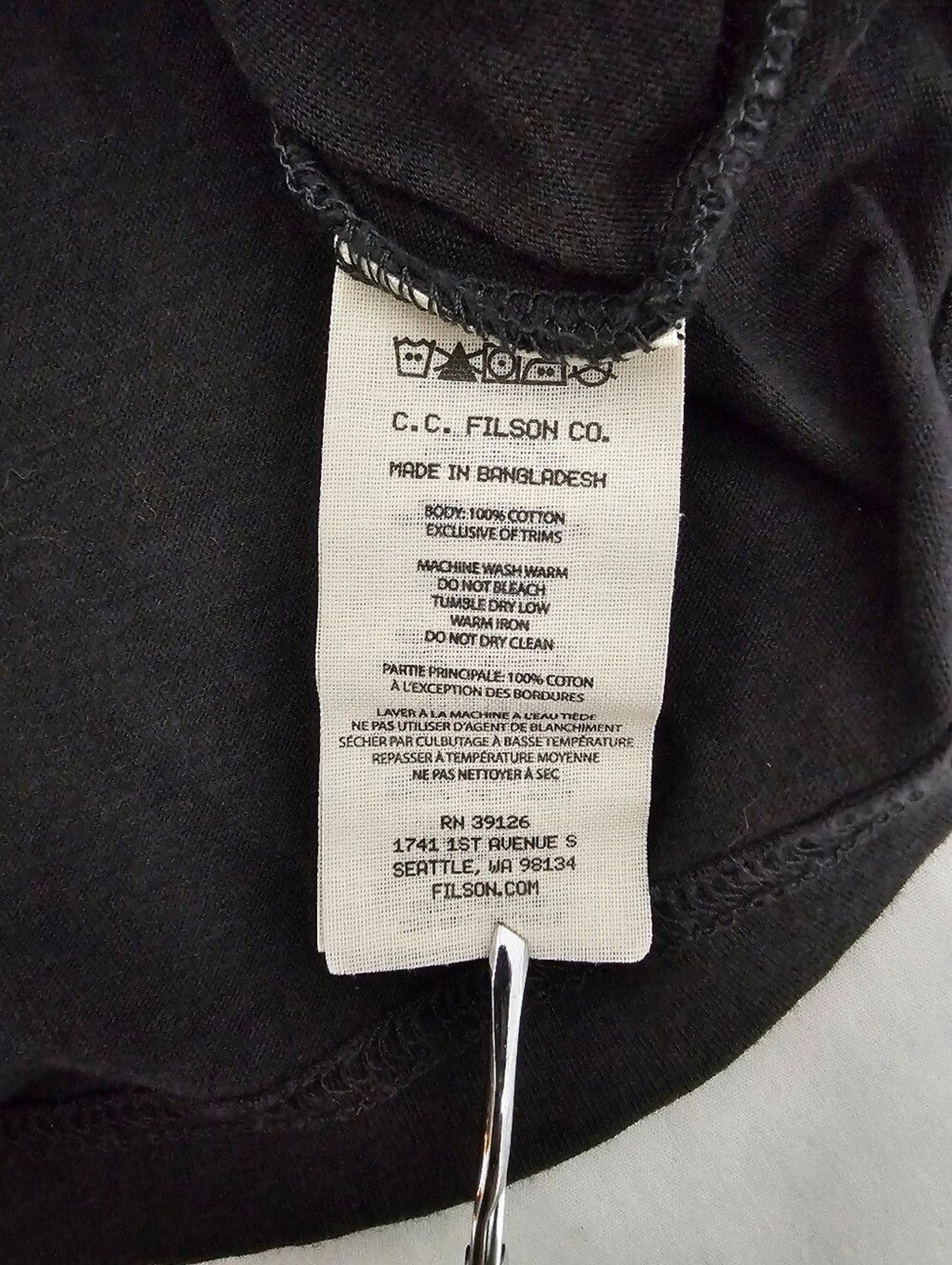 Filson C.C. Filson Co. Graphic Logo T-Shirt XL Black Gold Outdoor Heritage gallery