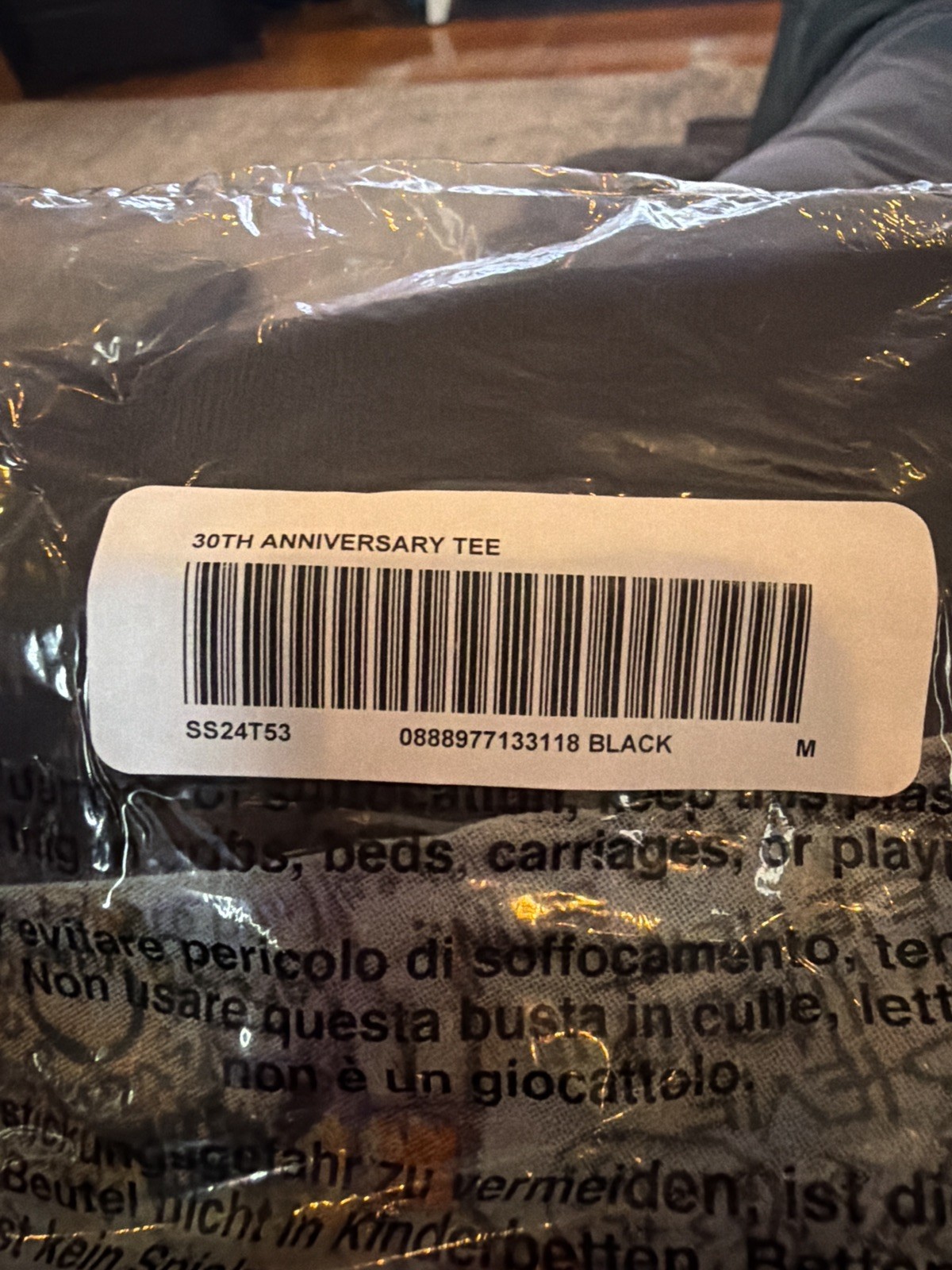 Supreme 30th Anniversary Tee Black SS24 Size M DS New Authentic gallery