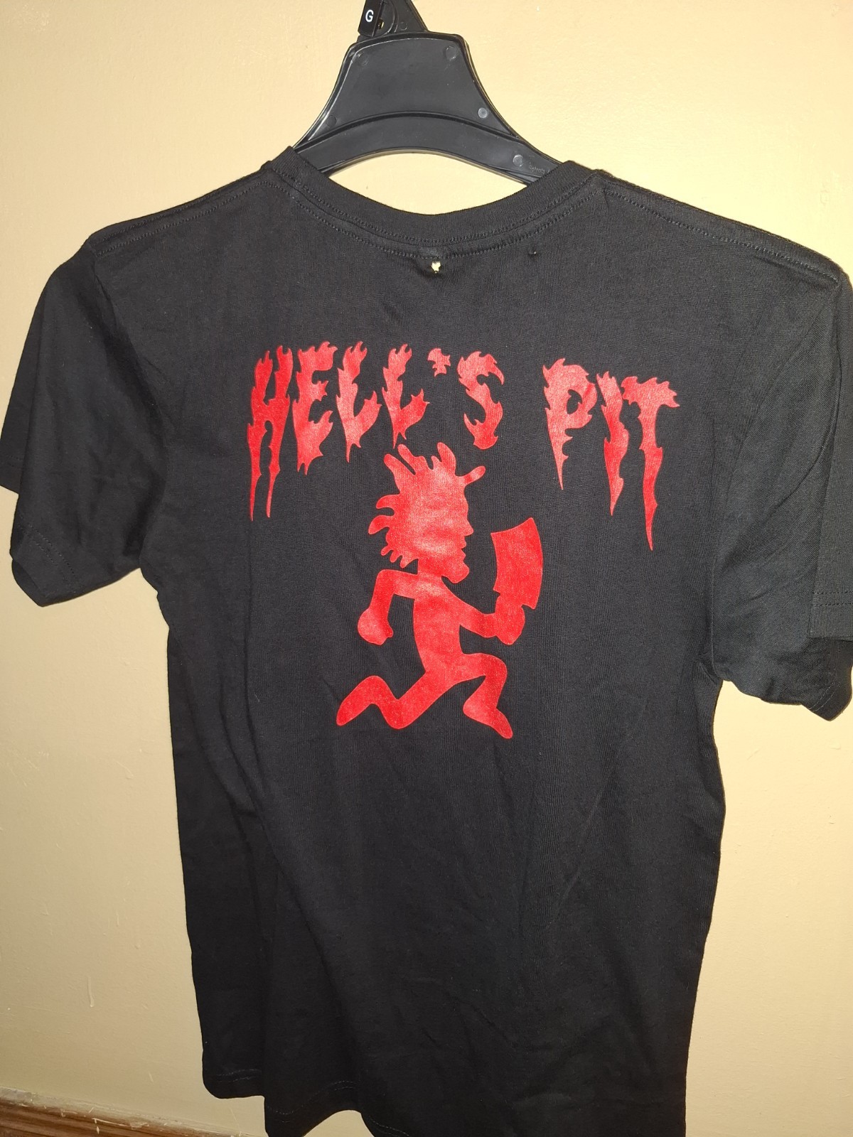 Pop Threads Men’s S Black ICP Hatchetman Hell’s Pit Double-Sided Cotton Tee gallery